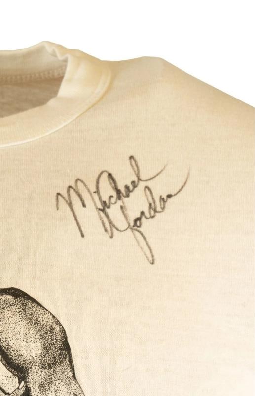 Michael Jordan & Sam Perkins Signed 1982 University North Carolina T-Shirt JSA - 3