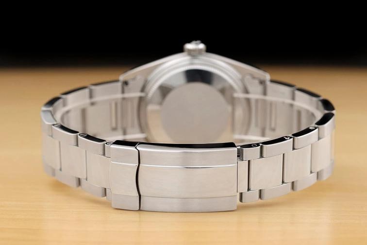 ROLEX DATEJUST 1601 BLACK DIAL 18K WHITE GOLD STAINLESS STEEL OYSTER WATCH - 6