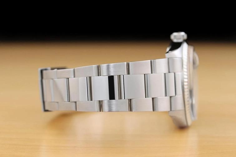 ROLEX DATEJUST 1601 BLACK DIAL 18K WHITE GOLD STAINLESS STEEL OYSTER WATCH - 8