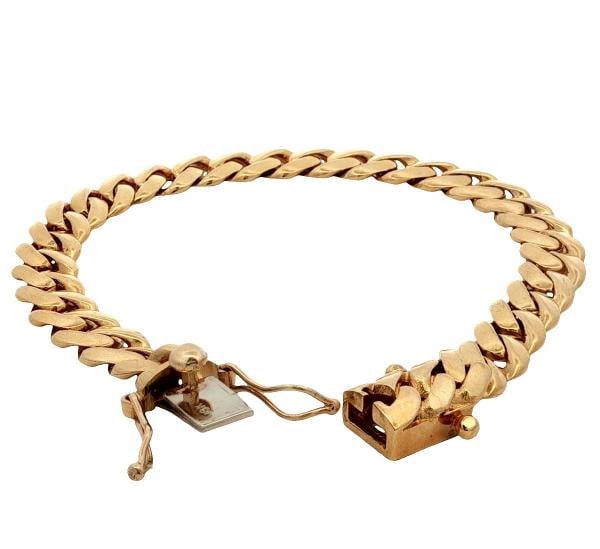 Curb Link Bracelet In 18k Yellow Gold - 4