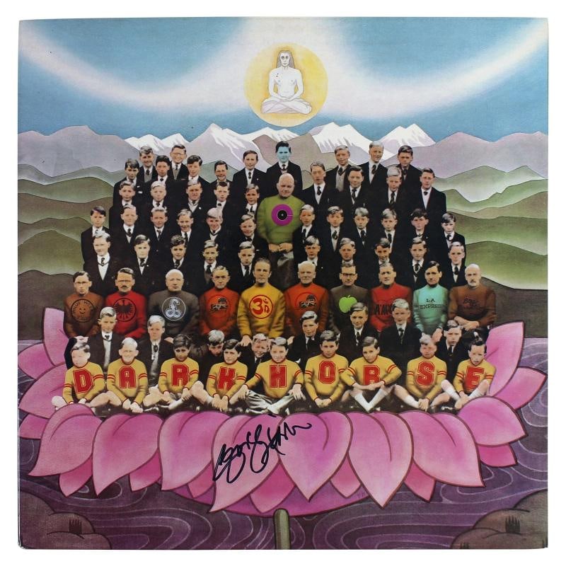 George Harrison Authentic Signed Dark Horse Album Cover W/ Vinyl JSA - 2