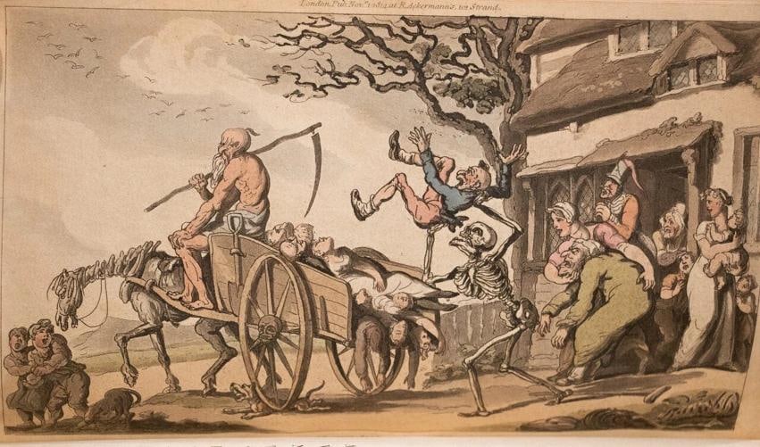 Thomas Rowlandson William Coombe / ENGLISH DANCE OF DEATH 1st Edition 1815 - 17