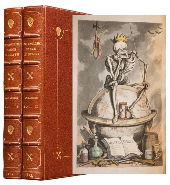 Thomas Rowlandson William Coombe / ENGLISH DANCE OF DEATH 1st Edition 1815: Author: William Coombe, Thomas Rowlandson,Country of Origin: United States of America,Publisher: R. Ackermann by J. Diggens,Year Printed: 1815,Special Attributes: 1st Edition, Illustrated,Binding: