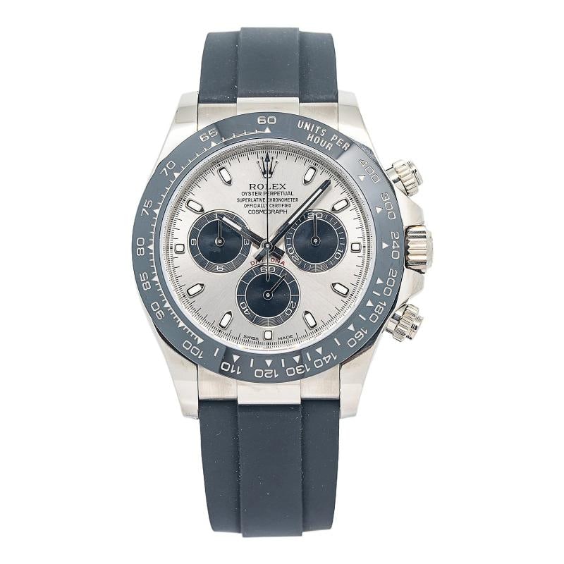 Rolex Daytona 116519LN 2019 Card 18k White Gold Silver Ghost Auto Men Watch 40mm - 2