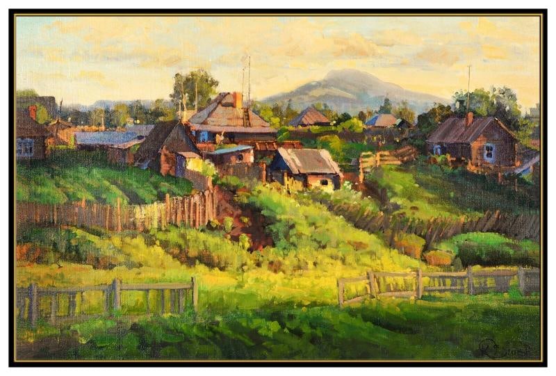 Kathryn Stats Original Oil Painting On Canvas Board Landscape Signed Framed Art - 2