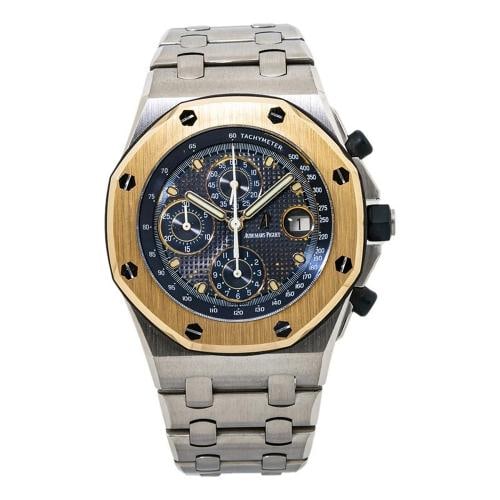 Audemars Piguet Royal Oak Offshore Vintage Rare 25721SA Blue Dial Mens Watch 42: Case Size 42mm Wrist Fit 8inches Box No Papers No Condition Ã¢â¬â Used - Good Full Specifications Brand Audemars Piguet Model Royal Oak Customized No Serial # D6XXXX Gender Me