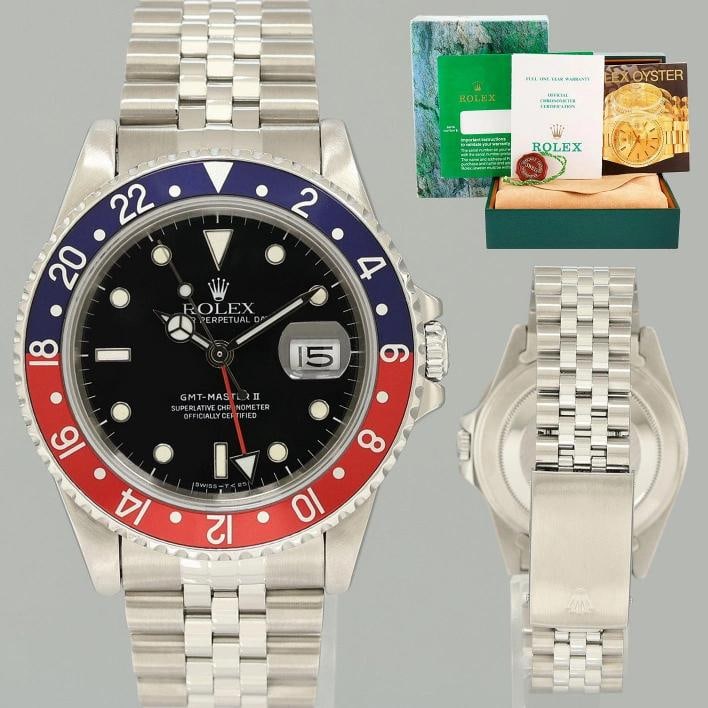 PAPERS MINT Rolex GMT-Master 2 Pepsi Blue Red Jubilee Steel 16710 Watch Box/papers: Condition: Pre-owned - Excellent,Brand: Rolex,Department: Men,Type: Wristwatch,Country of Origin: Switzerland 