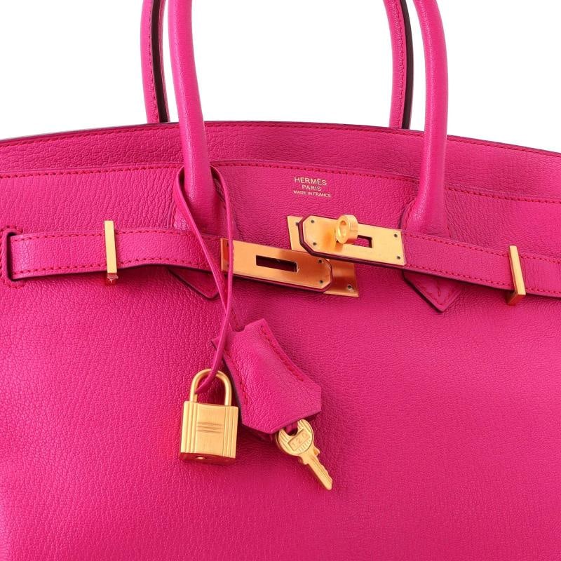 Hermes Birkin Handbag Pink Chevre Mysore with Brushed Gold Hardware 30 - 6