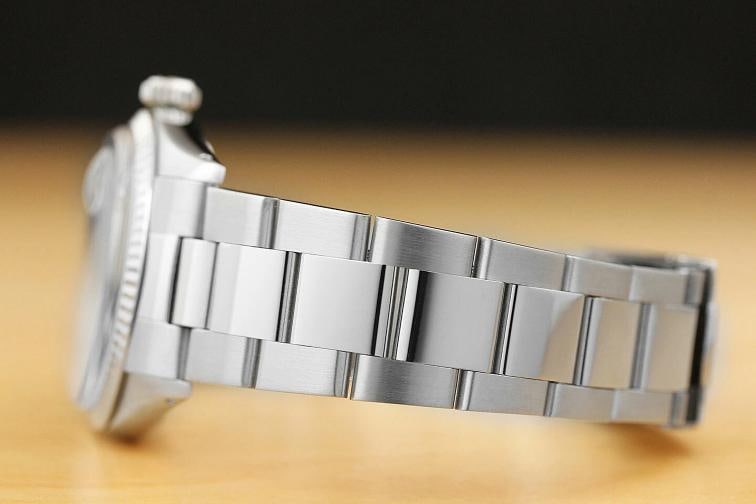 MENS ROLEX DATEJUST BLACK DIAMOND DIAL 18K WHITE GOLD FLUTED BEZEL STEEL WATCH - 5