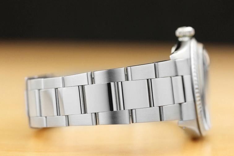 MENS ROLEX DATEJUST BLACK DIAMOND DIAL 18K WHITE GOLD FLUTED BEZEL STEEL WATCH - 7