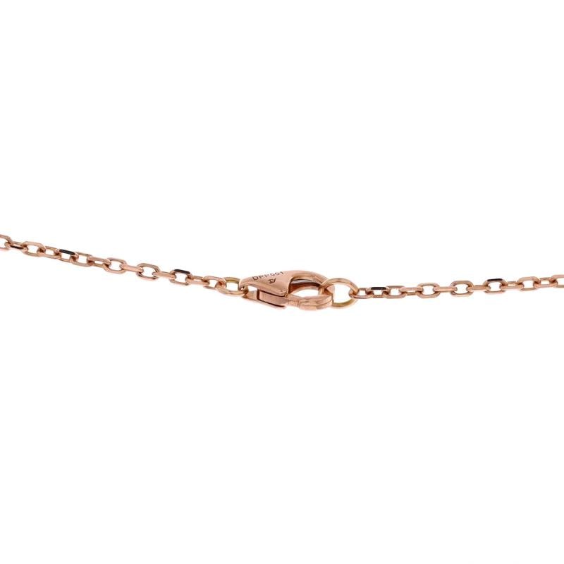 Cartier Love Interlocking Pave Necklace 18K Rose Gold and Diamonds - 3