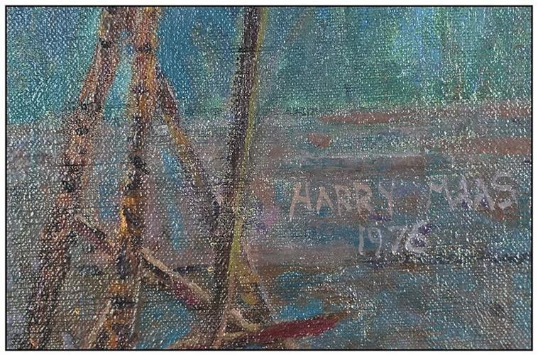 Harry Maas Original Painting Oil On Canvas Signed Framed Female Figure Artwork - 3