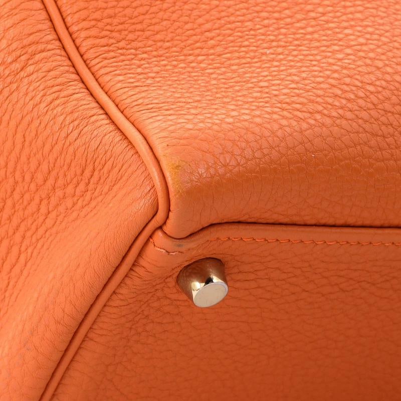 Hermes Kelly Handbag Orange Togo with Gold Hardware 32 - 7