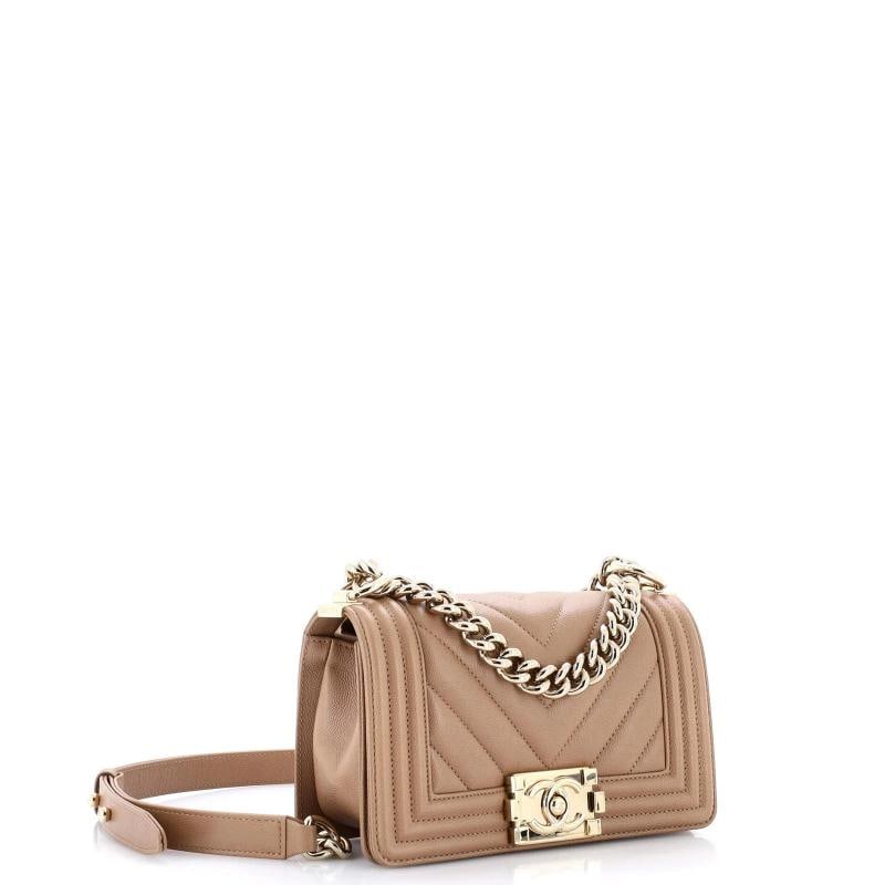 Chanel Boy Flap Bag Chevron Caviar Small - 2