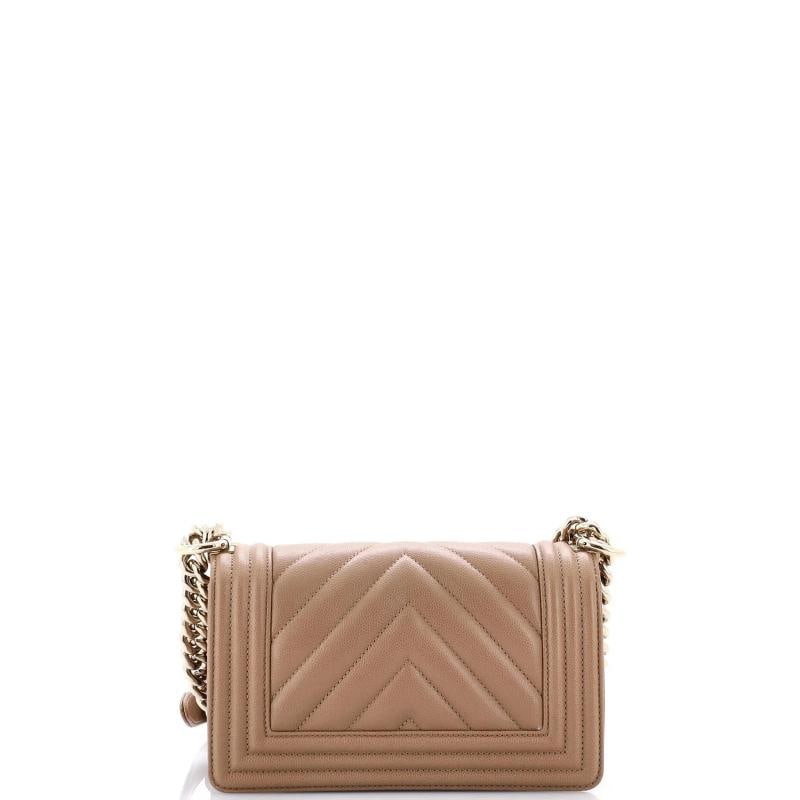Chanel Boy Flap Bag Chevron Caviar Small - 3