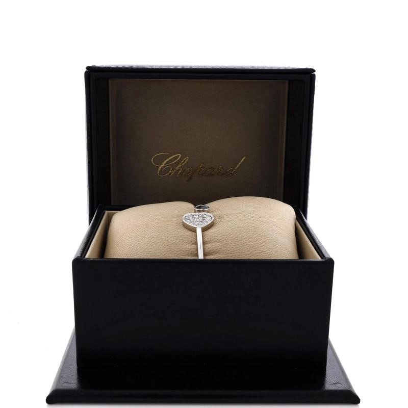 Chopard Happy Diamonds Heart Cuff Bracelet 18K White Gold with Pave Diamonds - 2