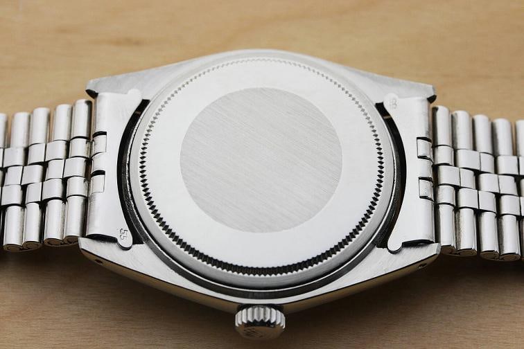 ROLEX MENS DATEJUST 1601 18K WHITE GOLD STAINLESS STEEL SILVER DIAMOND WATCH - 7