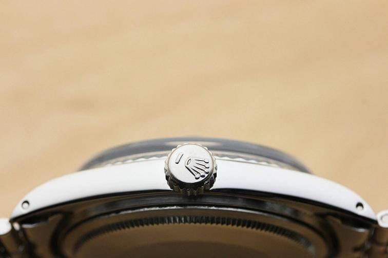 ROLEX MENS DATEJUST 1601 18K WHITE GOLD STAINLESS STEEL SILVER DIAMOND WATCH - 8