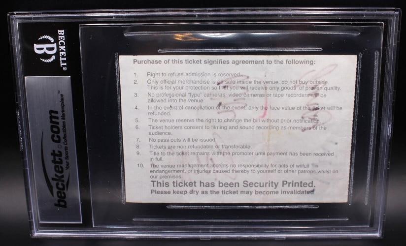 COLDPLAY BAND SIGNED 2000 PARACHUTES TOUR TICKET STUB BECKETT SLABBED BAS COA X4 - 3