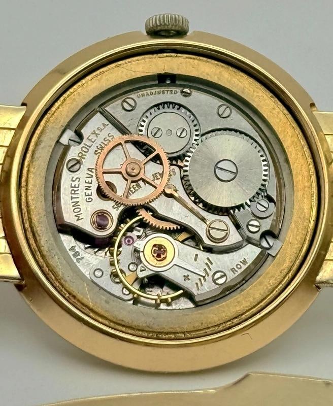 Vintage Rolex Precision Disco Volante 9919 36mm Tropical Dial Yellow Gold - 5