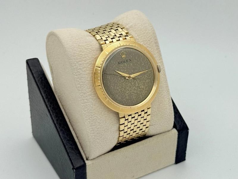 Vintage Rolex Precision Disco Volante 9919 36mm Tropical Dial Yellow Gold - 7