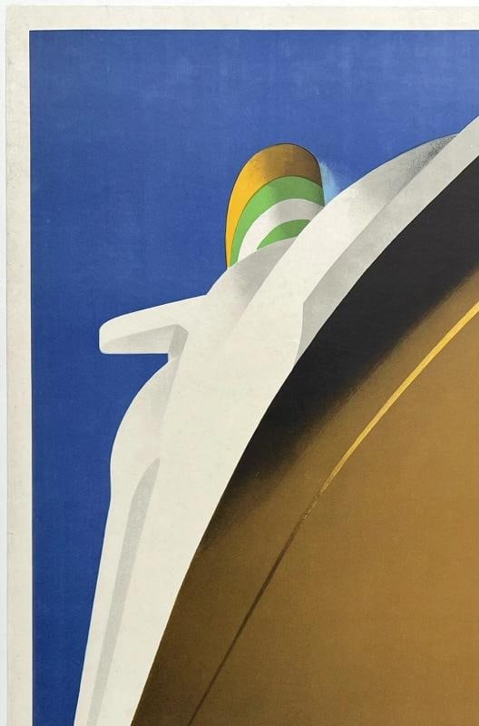 Original Vintage Poster HOLLAND AMERIKA LINIE Netherlands Travel Cruise Ship OL - 2