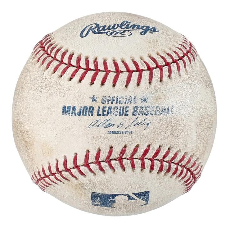 Tiger Woods Single Signed Game Used Major League Baseball Beckett COA - 2