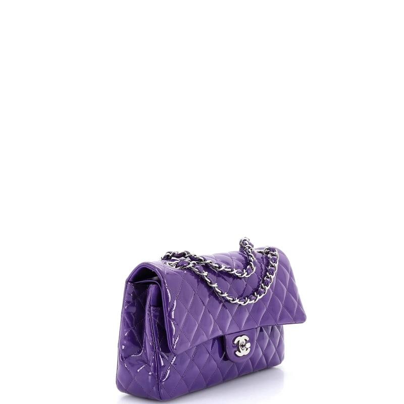 Chanel Classic Double Flap Bag Quilted Patent Medium - 2