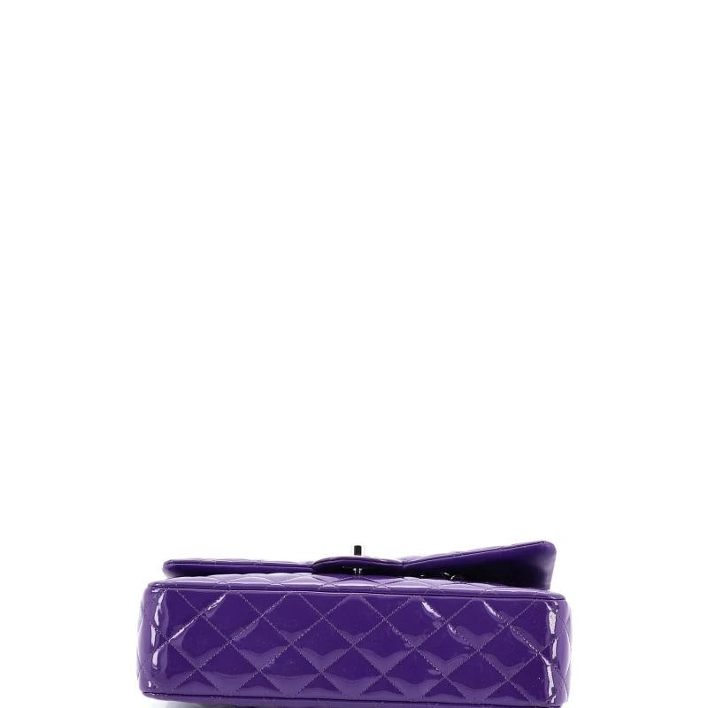 Chanel Classic Double Flap Bag Quilted Patent Medium - 4