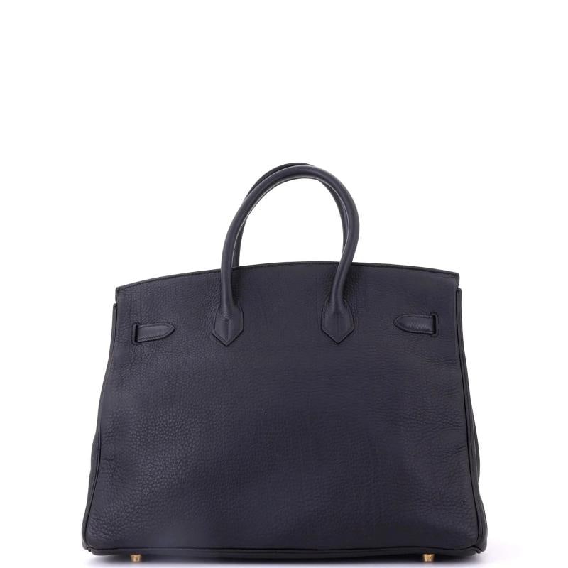 Hermes Birkin Handbag Black Togo with Gold Hardware 35 - 3