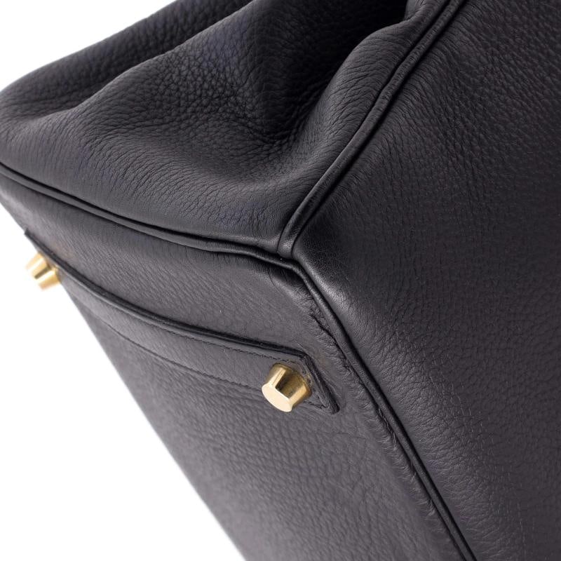 Hermes Birkin Handbag Black Togo with Gold Hardware 35 - 7