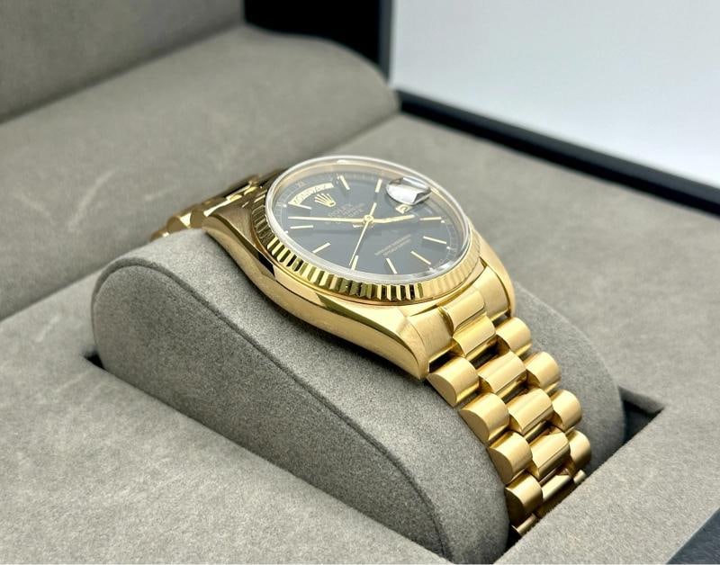 Rolex Day Date President 18038 36mm Black Dial 18K Yellow Gold - 5