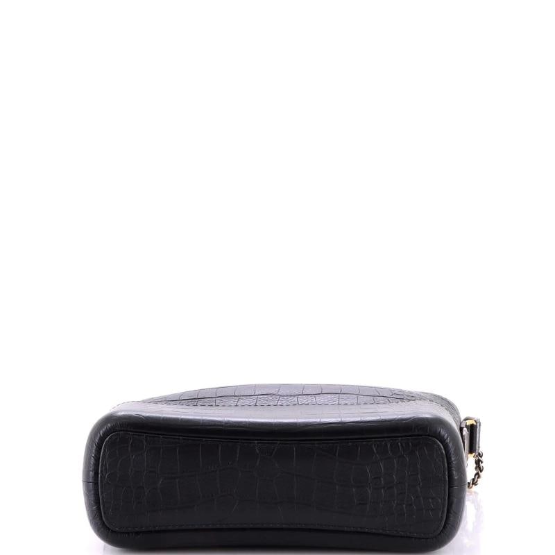 Chanel Gabrielle Hobo with Logo Handle Crocodile Embossed Calfskin Medium - 5