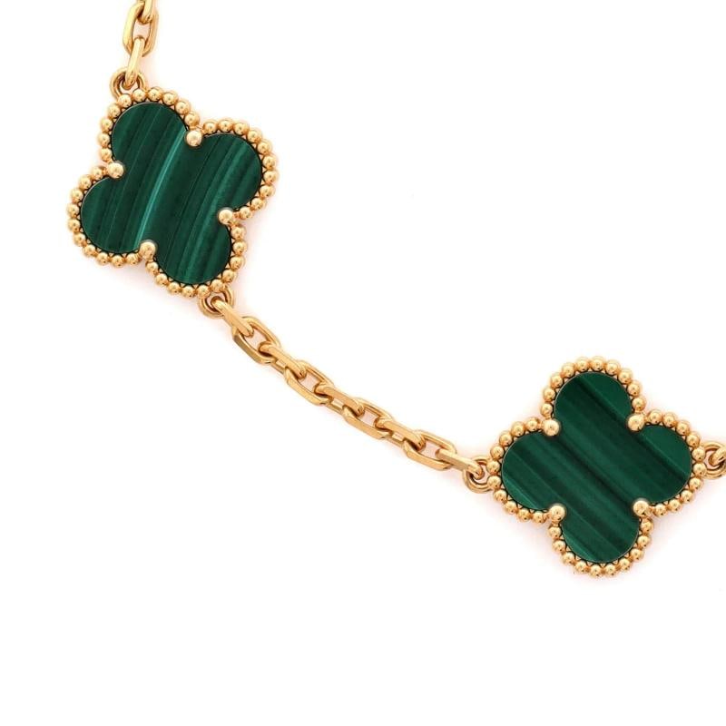 Van Cleef & Arpels Vintage Alhambra 5 Motifs Bracelet 18K Yellow Gold - 3