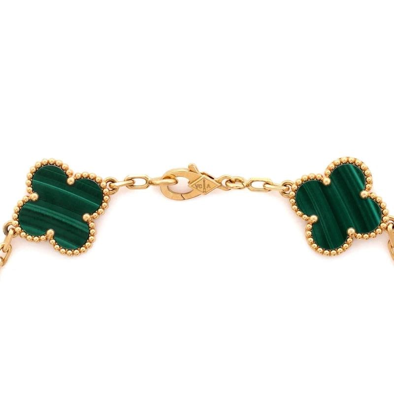 Van Cleef & Arpels Vintage Alhambra 5 Motifs Bracelet 18K Yellow Gold - 4