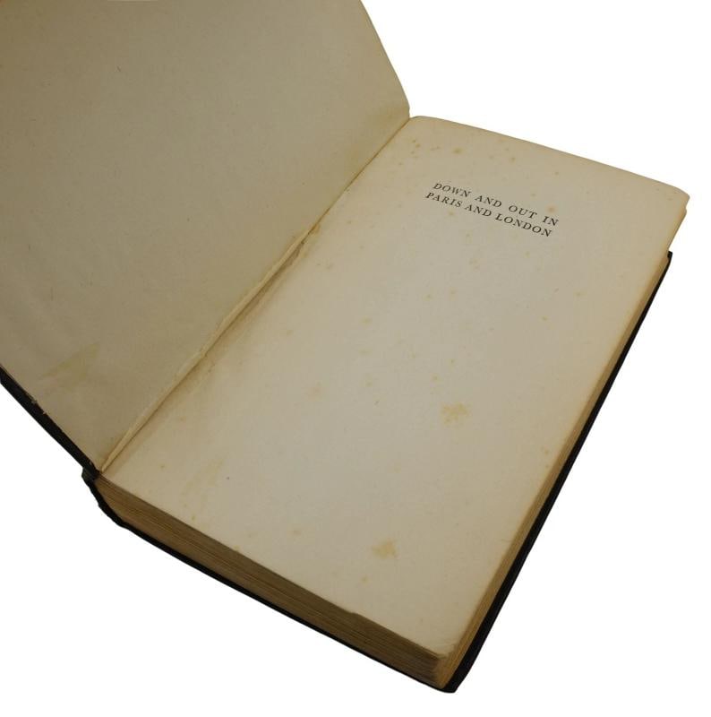 Down and Out in Paris and London ~ GEORGE ORWELL First British Edition 1st 1933 - 4