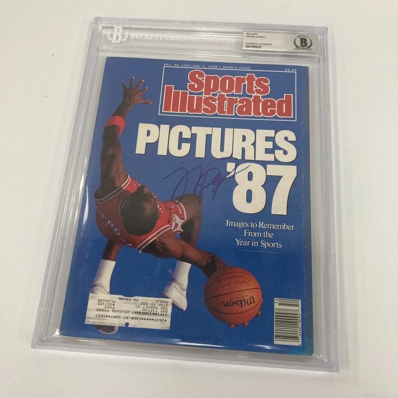 Michael Jordan Signed 1987 Sports Illustrated Magazine Beckett Certified - 2