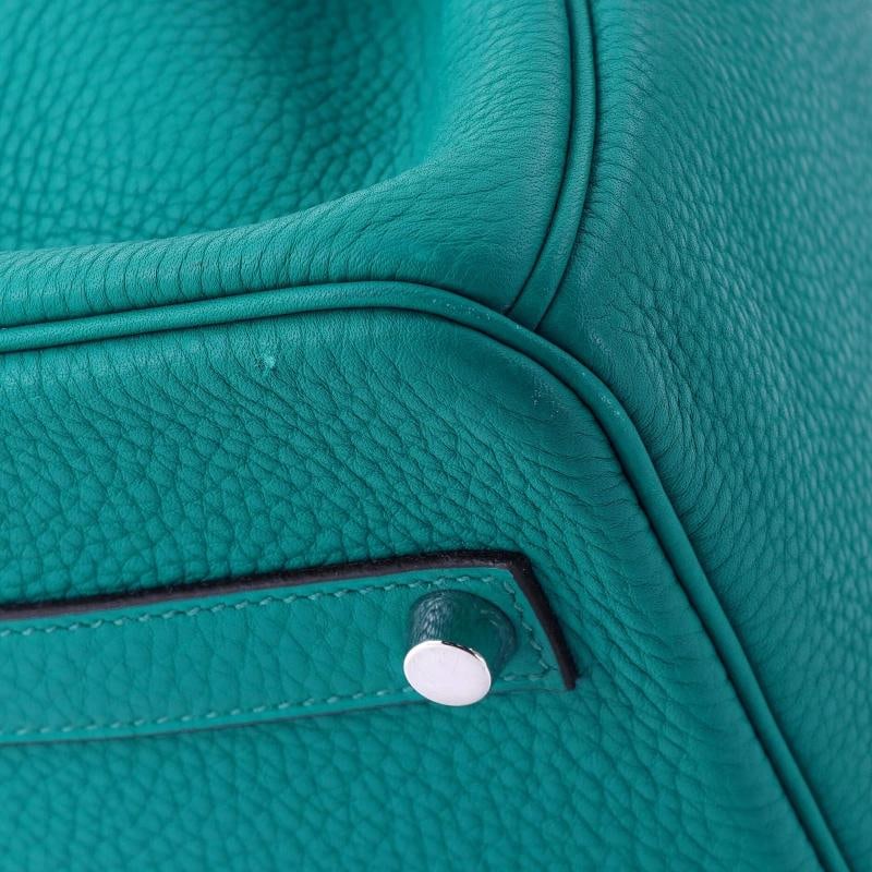 Hermes Birkin Handbag Blue Togo with Palladium Hardware 35 - 8
