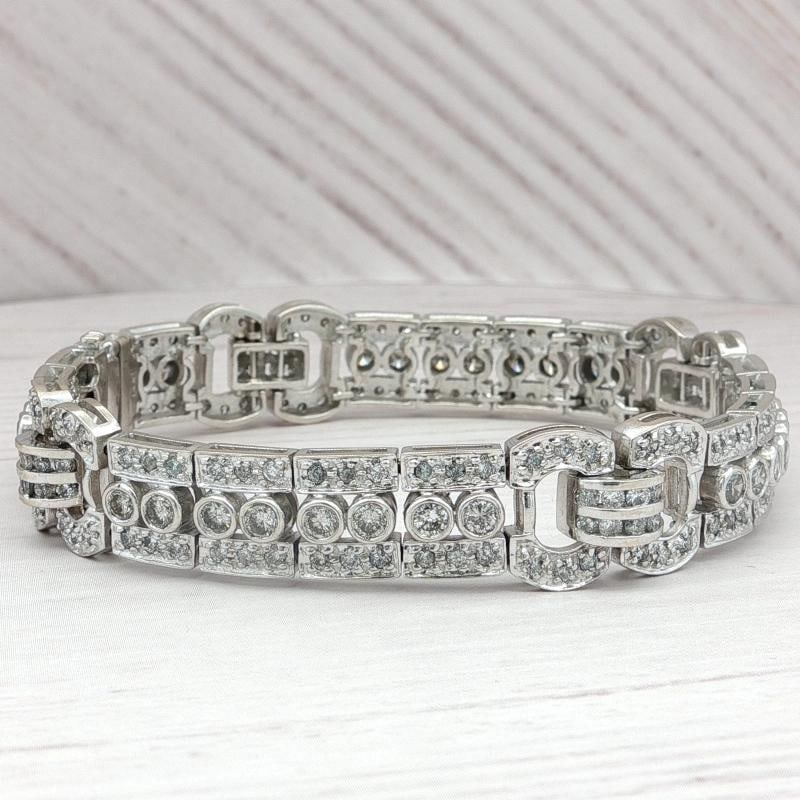 Diamond Bracelet in 14K White Gold - 2