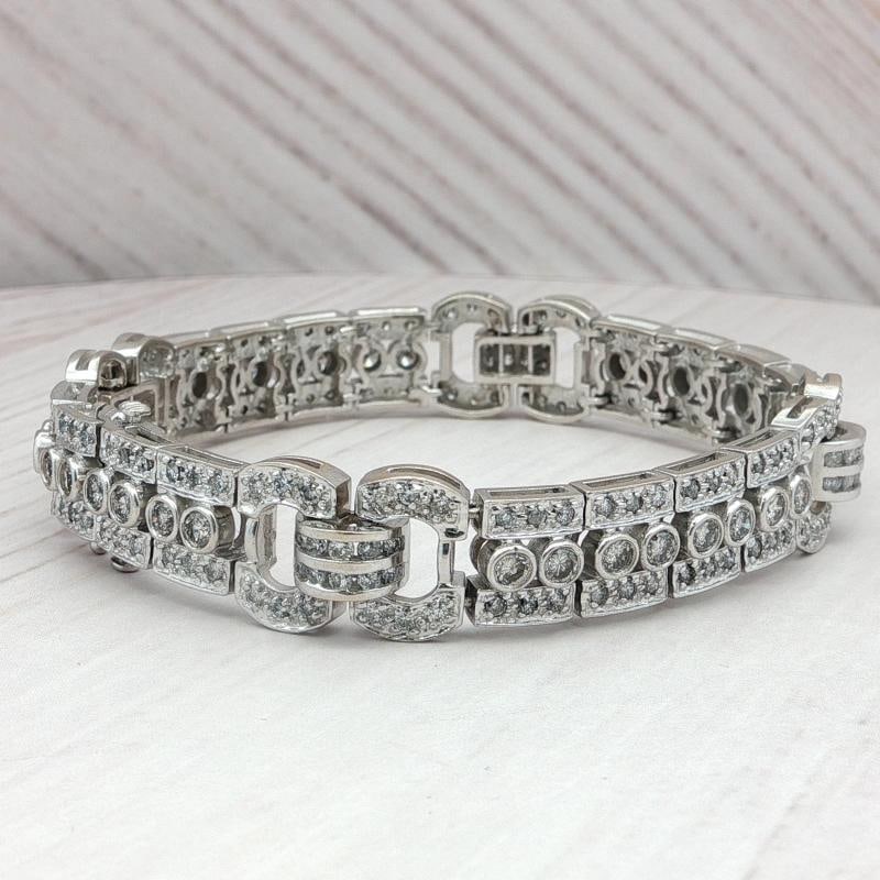 Diamond Bracelet in 14K White Gold - 3