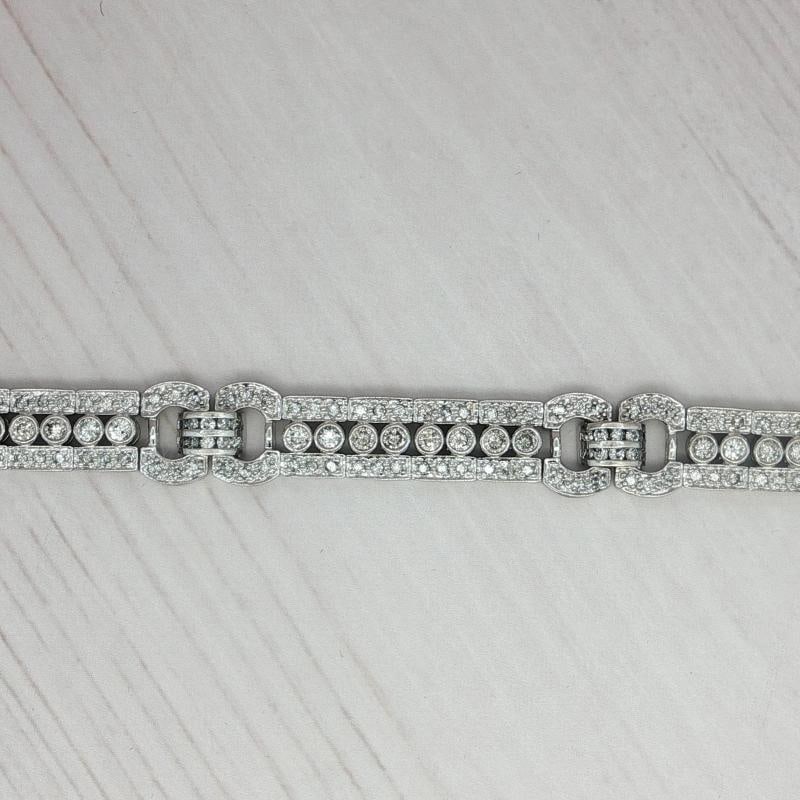 Diamond Bracelet in 14K White Gold - 5