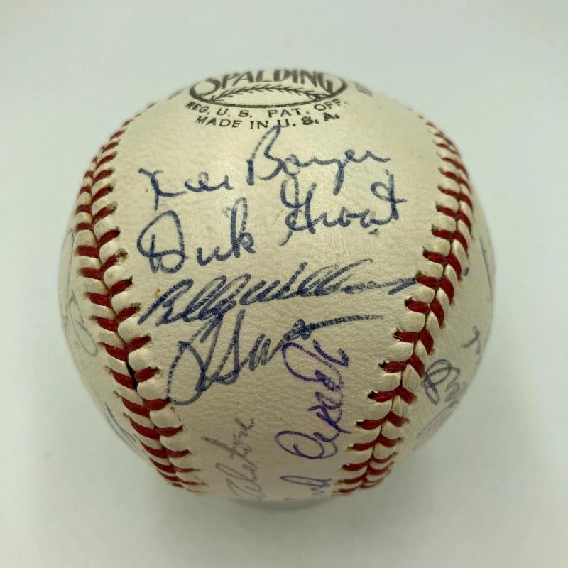 1964 All Star Game Team Signed Baseball Roberto Clemente Willie Mays Koufax PSA - 6