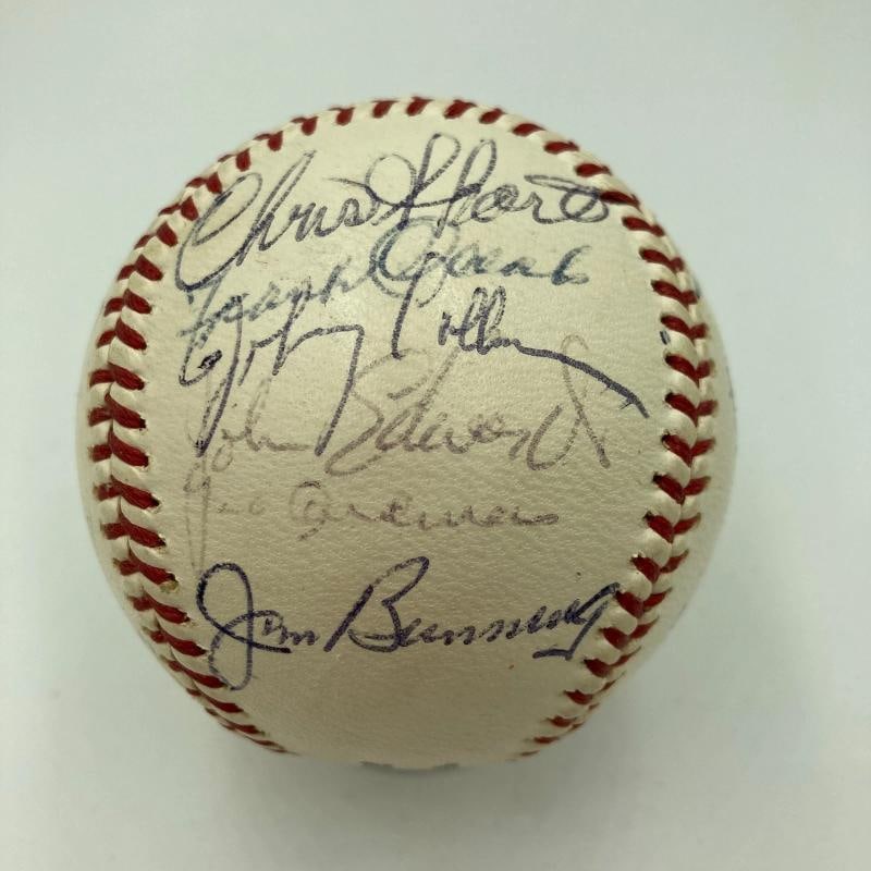 1964 All Star Game Team Signed Baseball Roberto Clemente Willie Mays Koufax PSA - 7