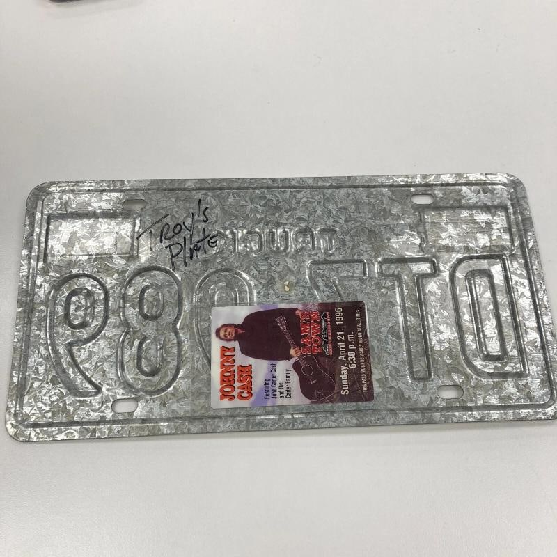 Johnny Cash Signed Autographed Texas License Plate PSA DNA COA - 6