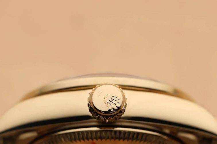 ROLEX DATEJUST 69068 18K YELLOW GOLD FACTORY RUBY DIAMOND PRESIDENT WATCH - 10