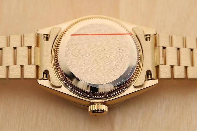 ROLEX DATEJUST 69068 18K YELLOW GOLD FACTORY RUBY DIAMOND PRESIDENT WATCH - 11