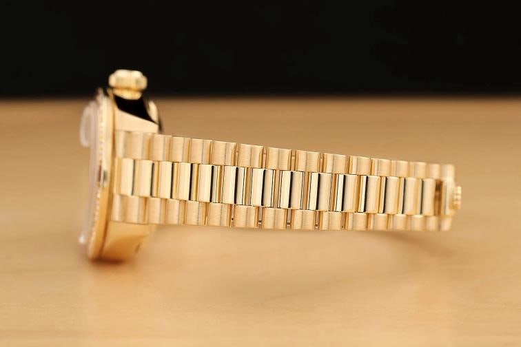 ROLEX DATEJUST 69068 18K YELLOW GOLD FACTORY RUBY DIAMOND PRESIDENT WATCH - 5