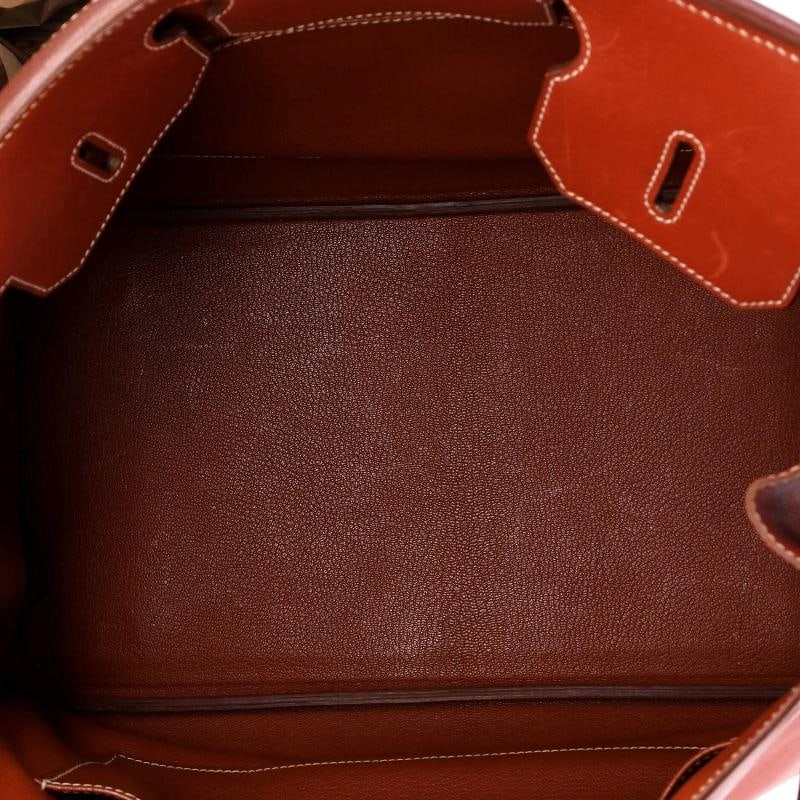 Hermes Birkin Handbag Orange Box Calf with Gold Hardware 35 - 5