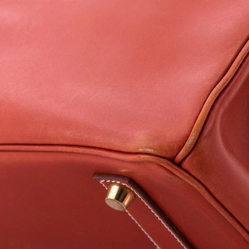 Hermes Birkin Handbag Orange Box Calf with Gold Hardware 35 - 8