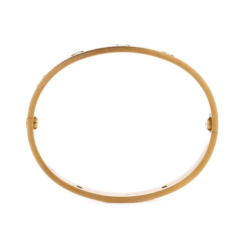 Cartier Love 4 Diamond Bracelet 18K Yellow Gold with Diamonds - 3